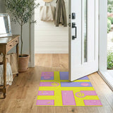 Playful Smiley Faces Kids Cartoon Area Rug