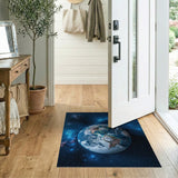 Cosmic Earth Nebula Area Rug