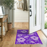 Purple Anemone Floral Area Rug