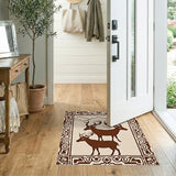 Brown Deer Mountain Herd Area Rug