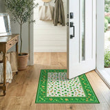 Shamrock Scatter Green and Gold Area Rug