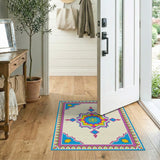 Vibrant Multi-Color Persian Star Medallion Rug