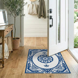 Elegant Blue Lotus Persian Area Rug