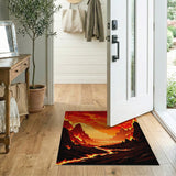 Fiery Volcanic Canyon Lava Rug