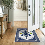 Rainbow Kayak Coastal Area Rug