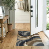 Swirling Grey Abstract Abstract Area Area Rug