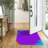 Purple Swirl Border Abstract Area Rug