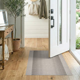 Gradient Grey Striped Modern Area Rug