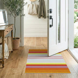 Multi-color and Patterns Vibrant Multi-Stripe Southwestern Area Rug