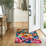 Multi-color and Patterns Vibrant Floral Multi-Color Area Rug