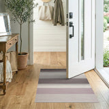 Modern Grey Ombre Striped Area Rug