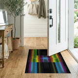 Vibrant Multi-Color Geometric Stripe Area Rug