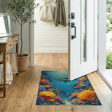 Shark Coral Reef Underwater Area Rug