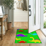 Multi-color and Patterns Vibrant Cartoon Dinosaur Kids Area Rug