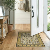 Ivory Traditional Persian Floral Area Rug
