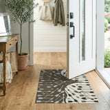 Brown Tan Arrow Burst Area Rug