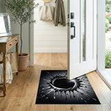 Cosmic Black Hole Vortex Splash Area Rug
