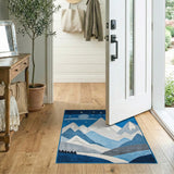 Starry Night Mountains Kids Area Rug