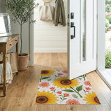 Sunflower Pink Blossom Area Rug