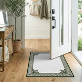 Ornate Traditional Persian Green Border Rug