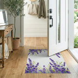 Cascading Lavender Floral Area Rug