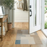 Neutral Geometric Patchwork Area Rug