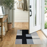 Modern Geometric Black White No. 5 Area Rug