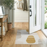 Organic Shape Beige Neutral Abstract Area Rug