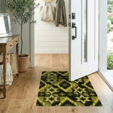Bold Yellow Star Southwestern Area Rug