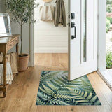 Green Lush Fern Canopy Area Rug