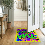 Vibrant Graffiti Letters Area Rug