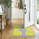 Sunny Lemon Slices Stars Area Rug