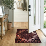 Red Opulent Red Mandala Persian Area Rug