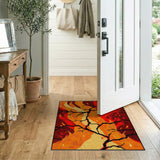 Multi-color and Patterns Fiery Flames Abstract Area Rug