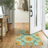 Vintage Sunflower Vine Area Rug