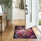 Abstract Area Multi-color and Patterns Cosmic Nebula Swirl Abstract Area Rug