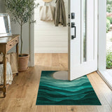 Teal Layered Sun Mountain Rug
