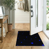 Celestial Blue Stars Night Sky Area Rug