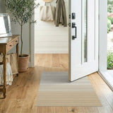 Ombre Beige Striped Area Rug