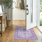 Purple Floral Persian Area Rug
