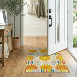 Vibrant Sunburst Southwestern Area Rug