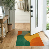 Vibrant Overlapping Circles Multi-Color Area Rug