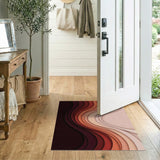 Layered Wave Gradient Abstract Area Rug