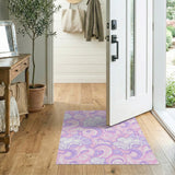 Pink Swirl Cloud Area Rug