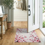 Delicate Pink Cherry Blossom Area Rug