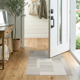 Beige Neutral Geometric Block Geometric Modern Area Rug