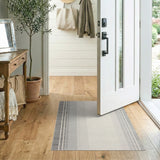 Modern Grey Ombre Stripe Area Rug