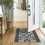Modern Geometric Diamond Grey Area Rug