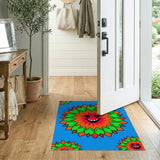 Cheerful Smiling Sun Cartoon Area Rug