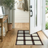 Brown Plaid Checkered Rustic Area Rug
